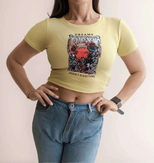 Dreams Graphic Crop-Top - VIBE