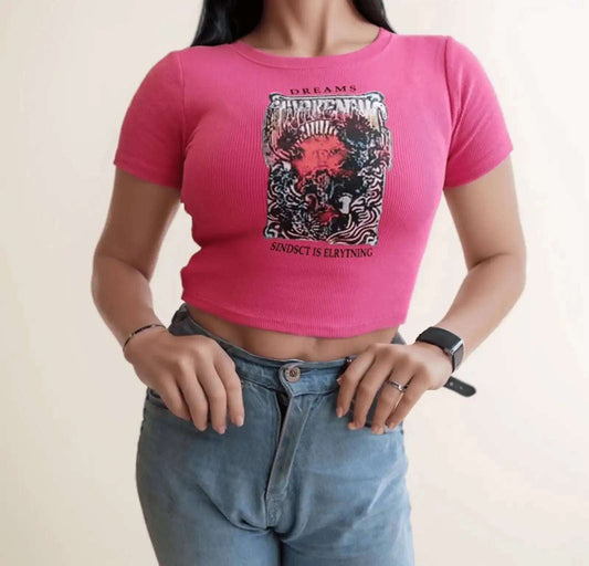 Dreams Graphic Crop-Top - VIBE