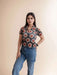 Grey&Red Crochet Shirt - VIBE
