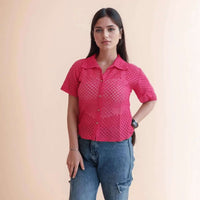 Pink Crochet Shirt - VIBE