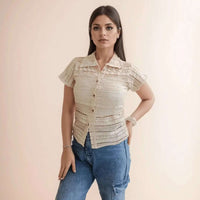 Beige Hakooba Shirt - VIBE