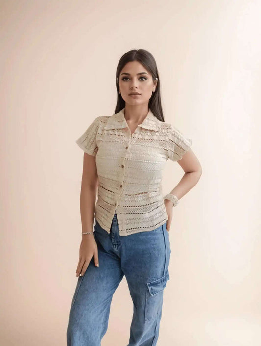 Beige Hakooba Shirt - VIBE