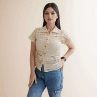 Beige Hakooba Shirt - VIBE