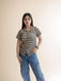 Black & Beige Crochet Shirt - VIBE