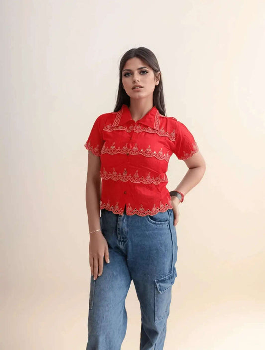 Red Hakooba Shirt - VIBE