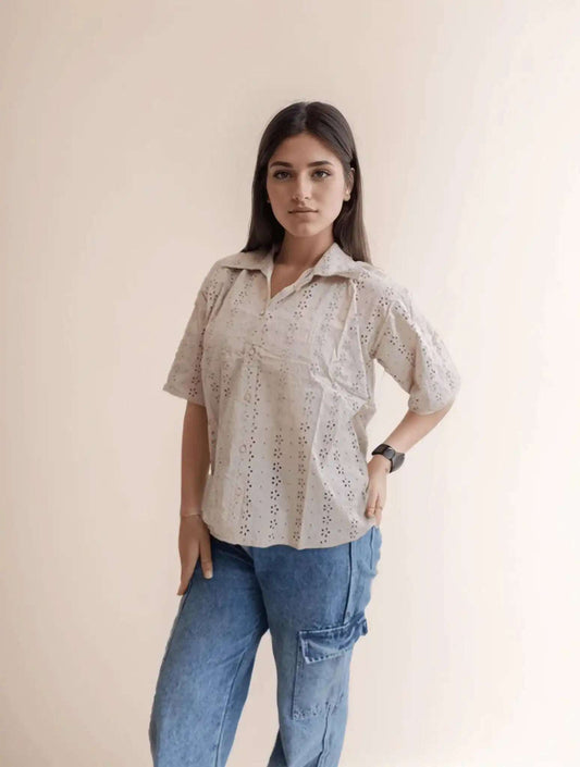 Beige Hakooba Shirt - VIBE