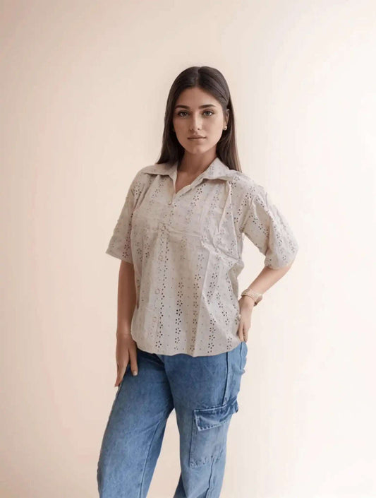 Beige Hakooba Shirt - VIBE