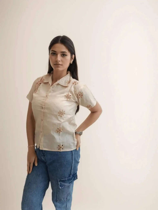 Beige Hakooba Shirt 2 - VIBE