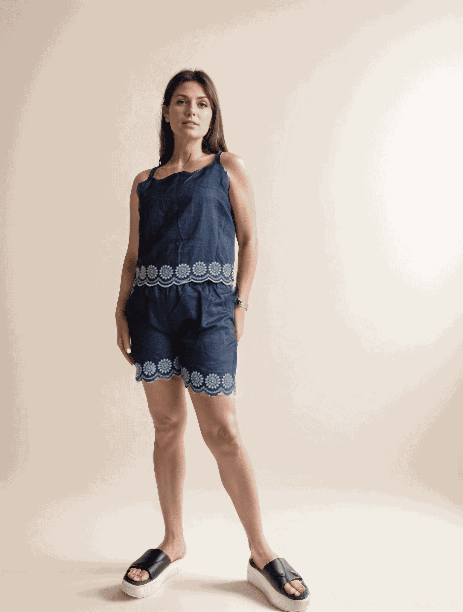 Blue Ethenic Shorts Cordset - VIBE