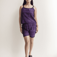 Purple Ethenic Shorts Cordset - VIBE