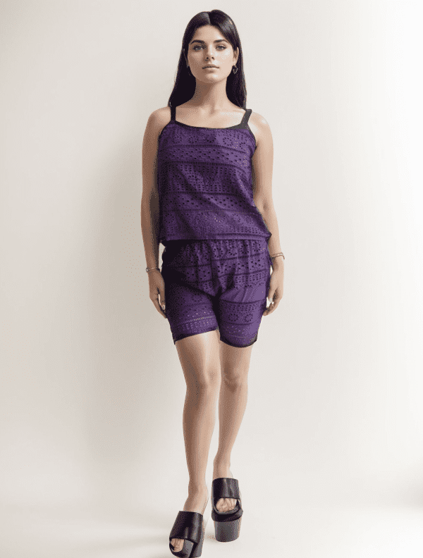Purple Ethenic Shorts Cordset - VIBE