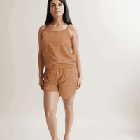 Orange Ethenic Shorts Cordset - VIBE
