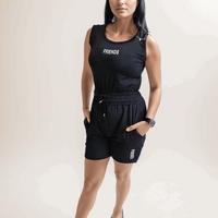 Black Sports Shorts Cordset - VIBE
