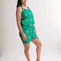 Parrot Green Short Cordset - VIBE