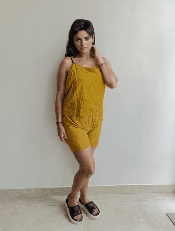 Yellow Ethenic Shorts Cordset - VIBE