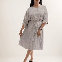 Grey Printed Short Dress - VIBE