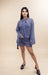 Blue Printed Short Cordset With Blue Inner - VIBE