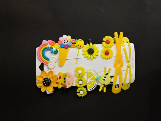 Yellow Hair Clip Combo - VIBE